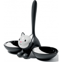 Misky pre mačky v čiernej farbe Tigrito