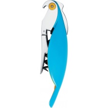 Otvárač- vývrtka modrej farby v tvare papagája Parrot