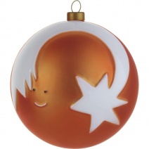Oranžová vianočná guľa Alessi Stella Cometa