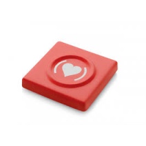 Červený plastový box na kondómy Alessi Red
