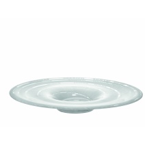 Biely veľký okrúhly tanier Linen
