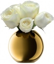 Guľatá váza IVV Polka Gold, 11 cm